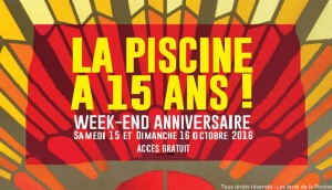 Affiche du Week-End des 15 ans du Musée de La Piscine de Roubaix